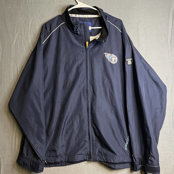 Reebok NFL Tennessee Titans Full Zip Windbreaker Jacket Size Xl NFL Equipment - Picture 1 of 9